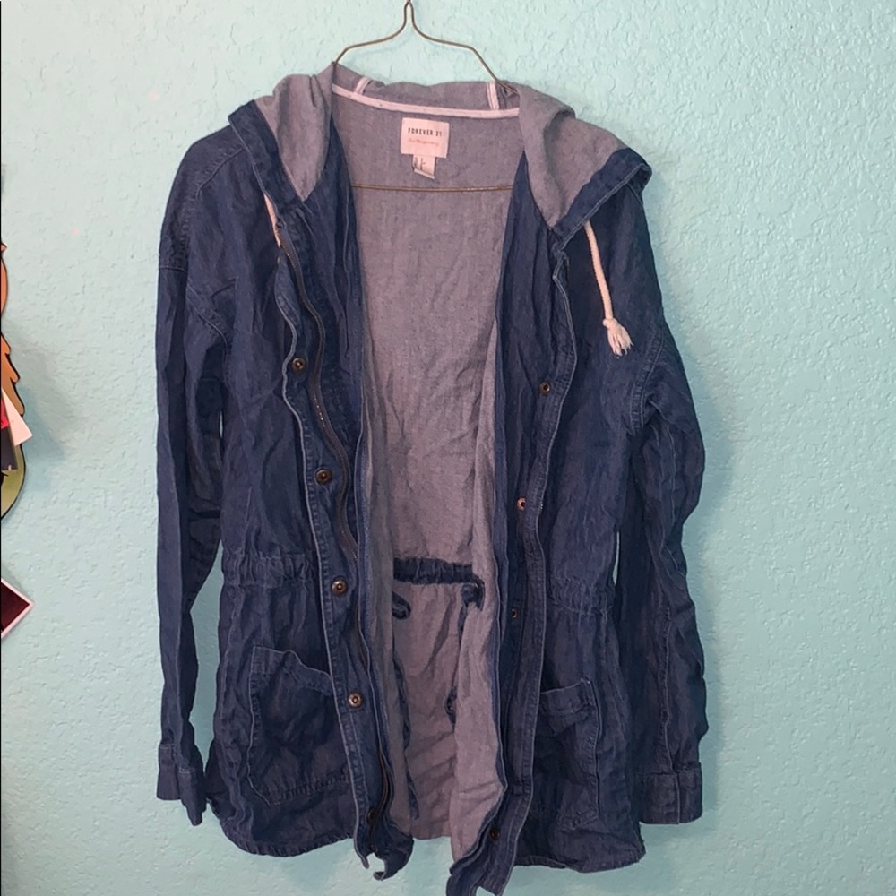 denim trench jacket